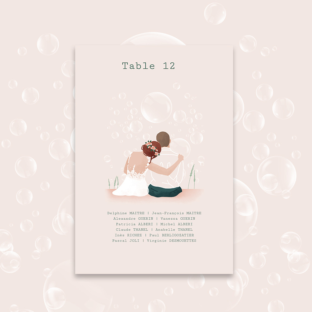 Plan de table | Bubbles (1)